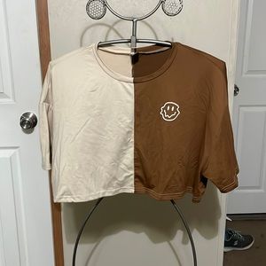 SHEIN TwoToned Box Crop Top